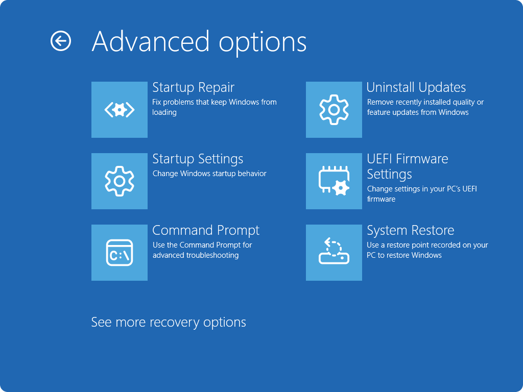Reparación de errores de Windows - Solución de problemas